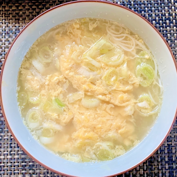 【簡単でヘルシー】ねぎと卵の煮麺